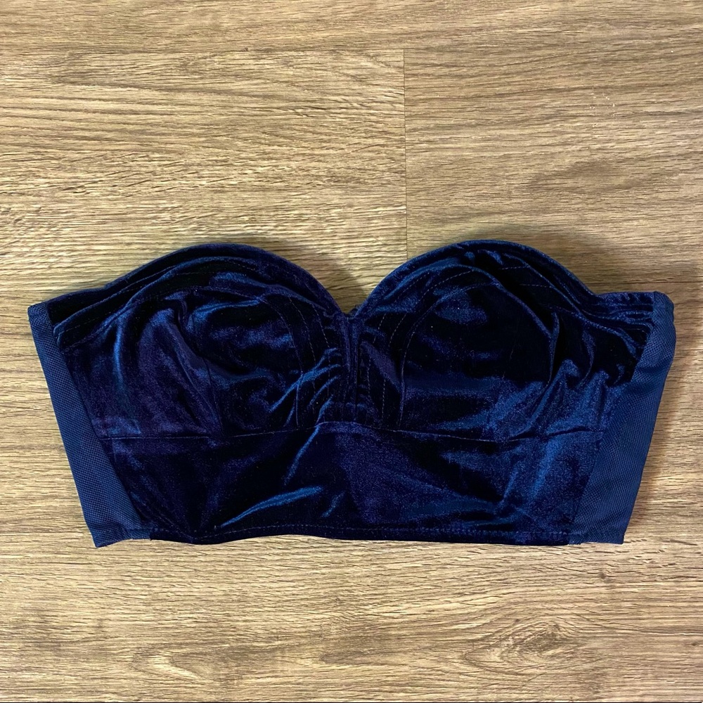Sparkle & fade | velvet tube top